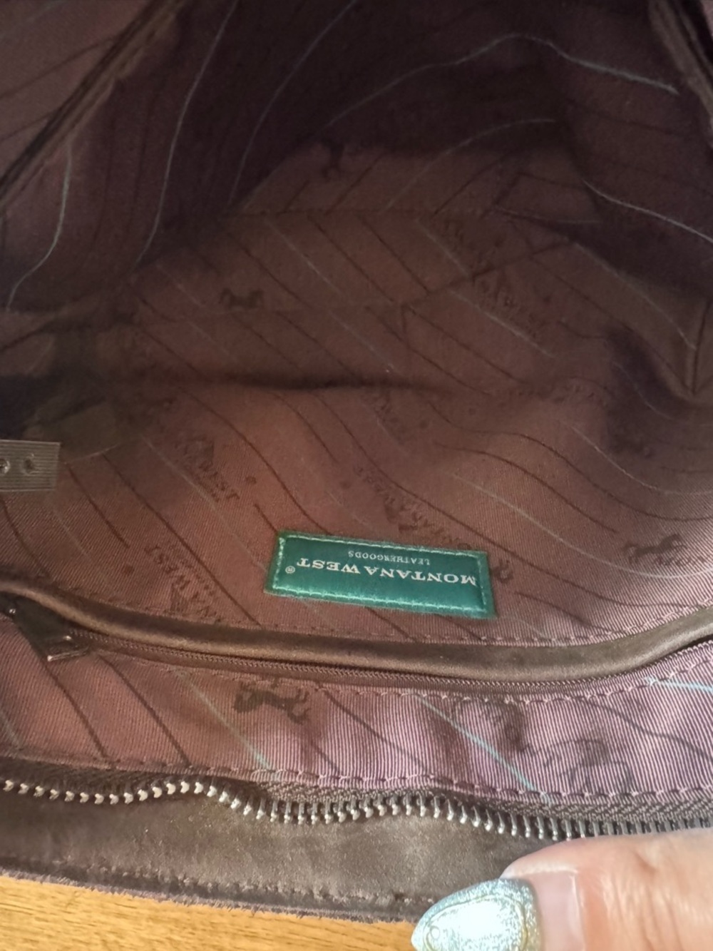 Montana West Genuine Leather
Collection Concealed Carry Hobo Bag
Chocolate army - Picture 8 of 8